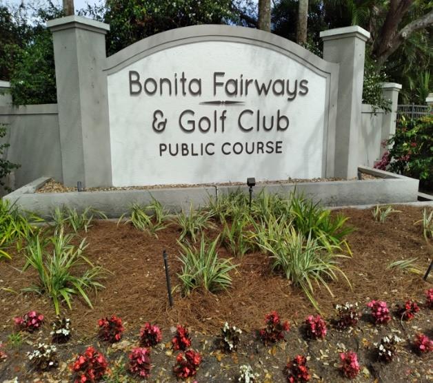 Bonita Fairways & Golf Club Public Course Sign